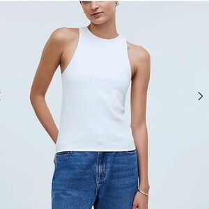 Madewell Highneck Tank with Shelf Bra NWT Size XL